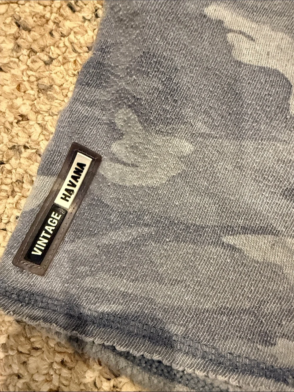 Vintage Havana Kids Hooded Pajama Set in Grey Blue Camo